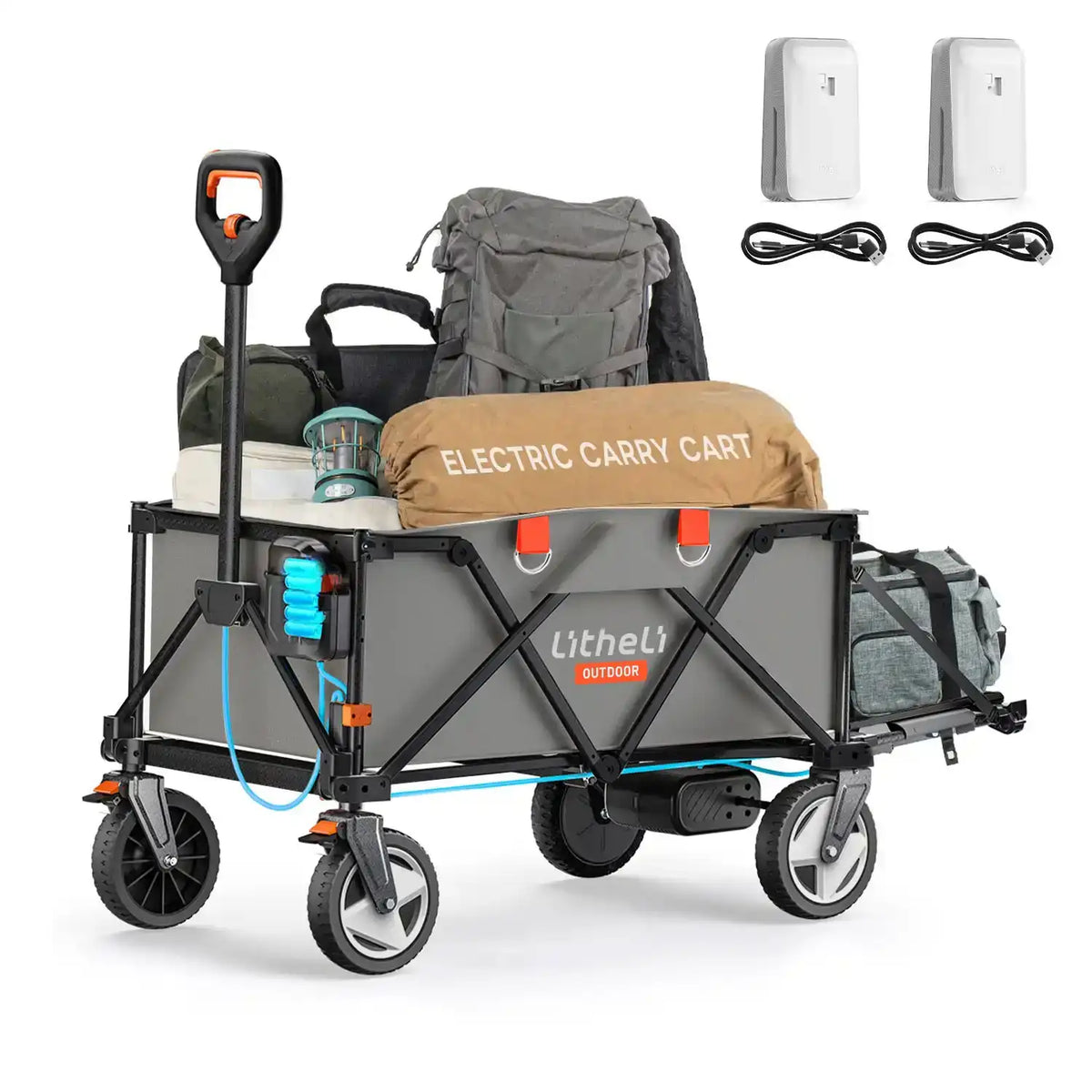 Intelligenter elektrischer Handwagen W1 Pro mit 200 Liter Ladevolumen und 60kg Tragkraft für Outdoor-Aktivitäten