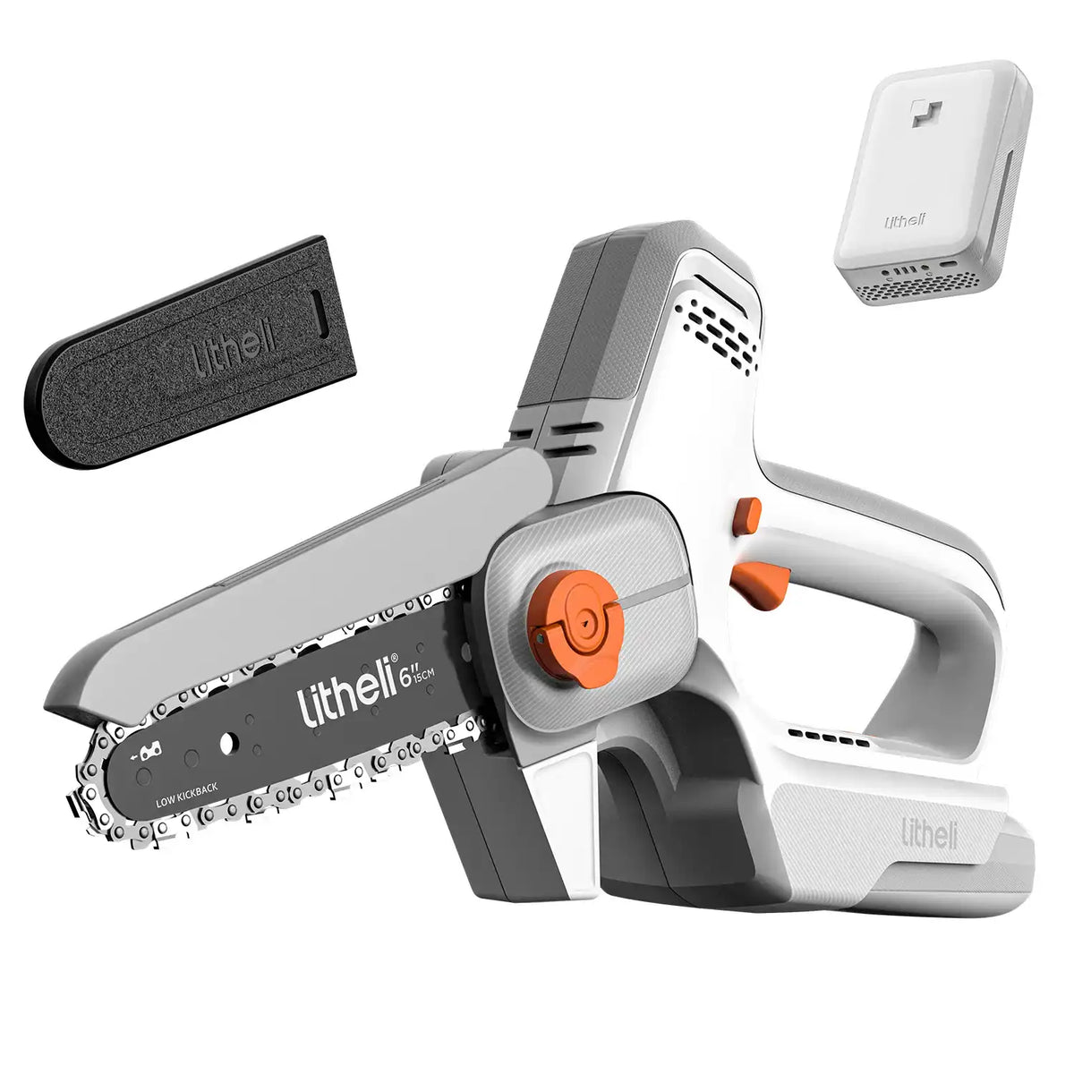 Litheli 20V Mini Kettensäge mit 10.000 mAh Akku, handlich und leicht für präzises Schneiden von Ästen und Gartenarbeiten