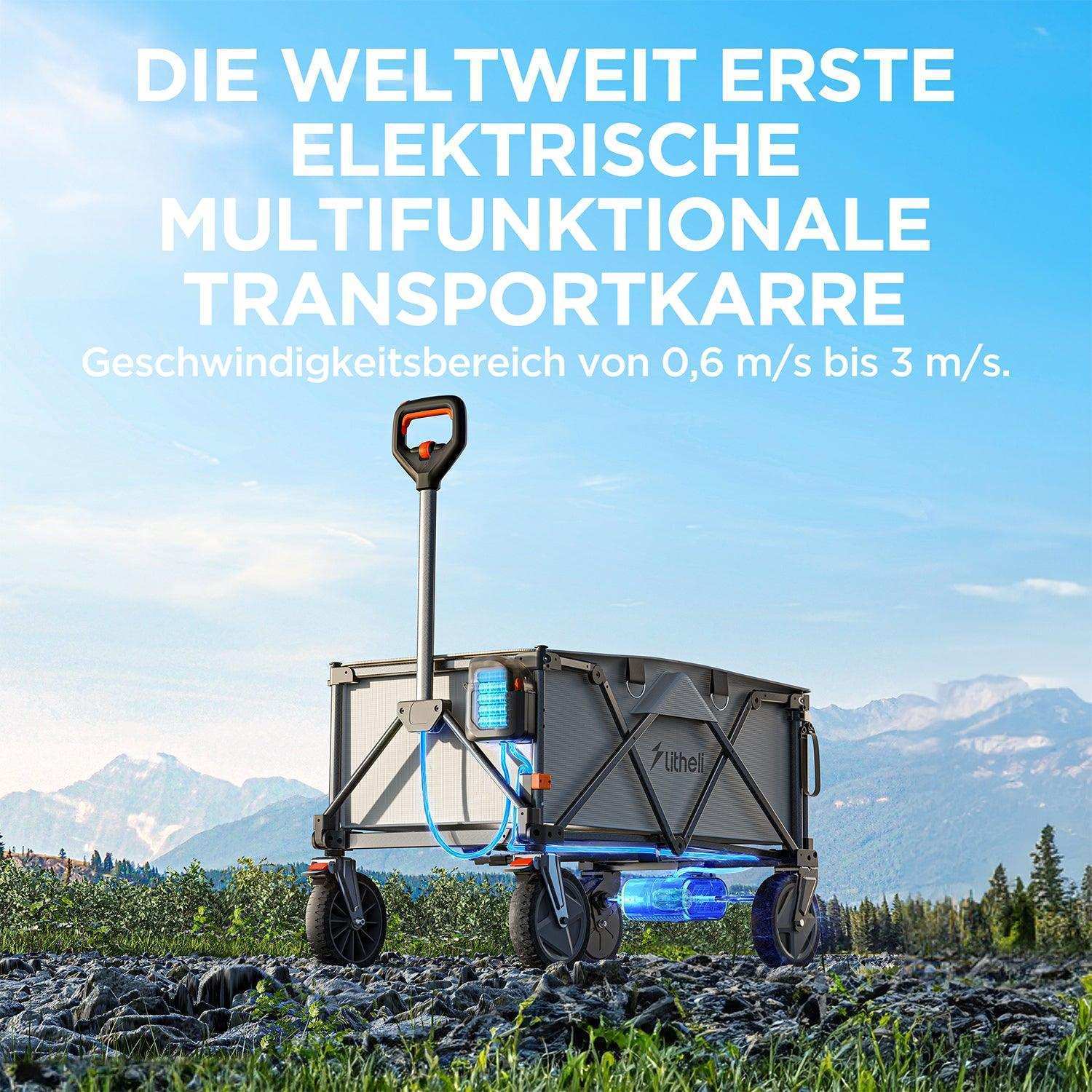 Litheli Akku-Bollerwagen mit 2-in-1 Akku – auch nutzbar als Powerbank unterwegs