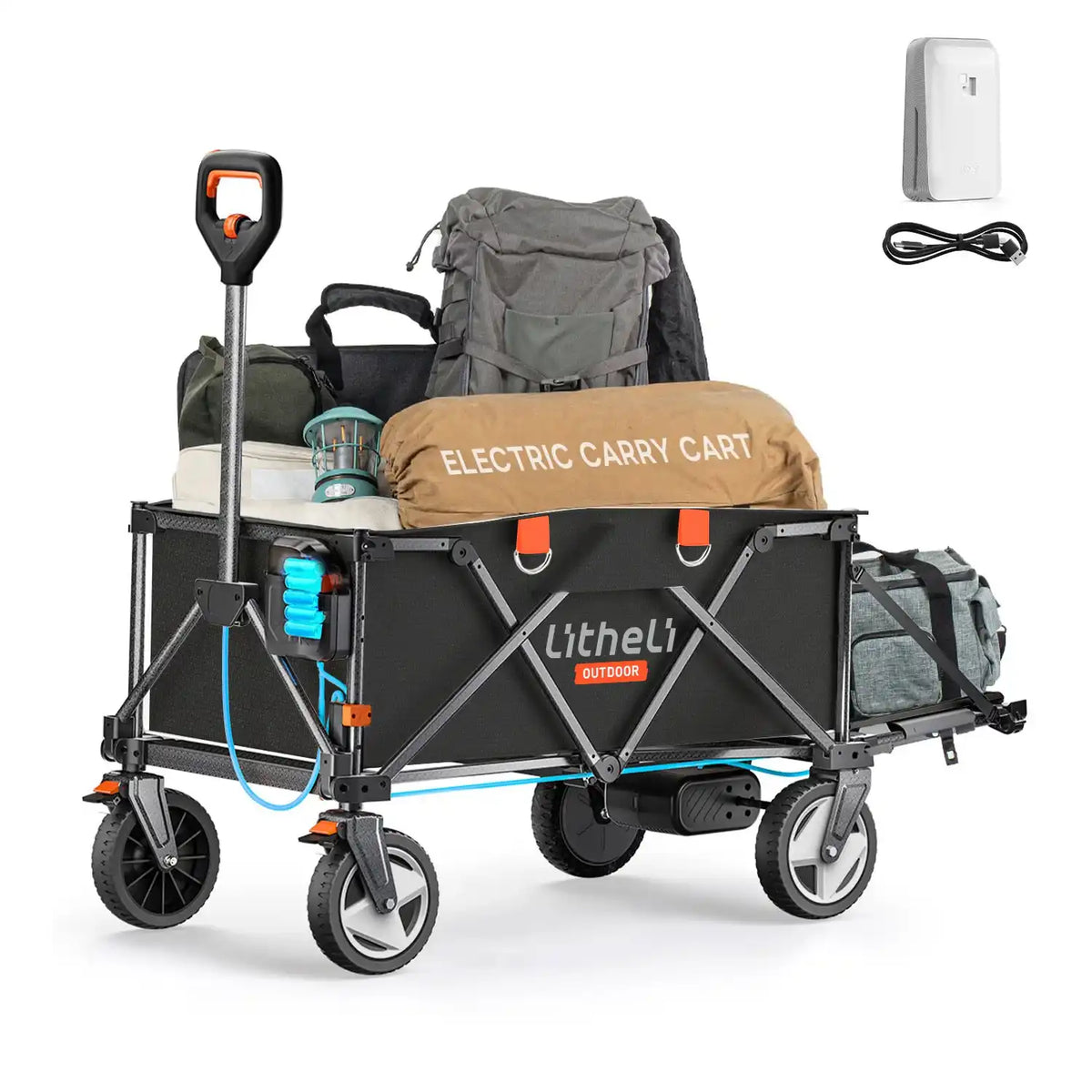 Elektro-Campingwagen mit 20000mAh Lithium-Ionen-Akku und 600W Leistung für lange Outdoor-Ausflüge