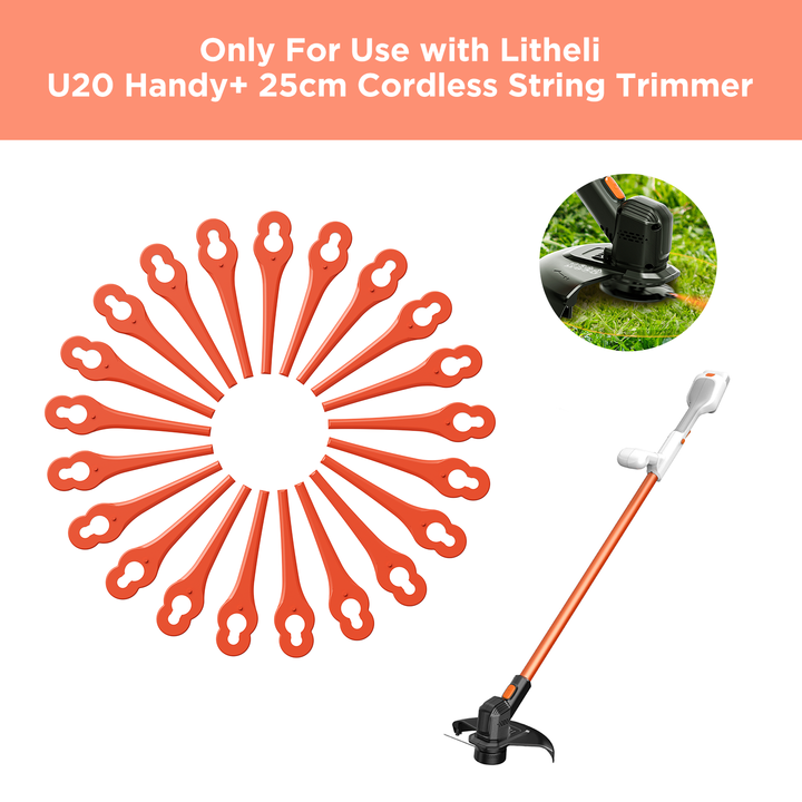 Utheli Ersatzmesser SL5 mm (20 Stück) - Für Handy+ U20 Bürstenmotor Gras-Trimmer