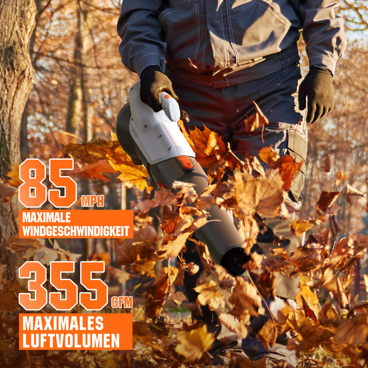 Leistungsstarker Laubbläser für mühelose Reinigung von Rasen, Wegen und Beeten