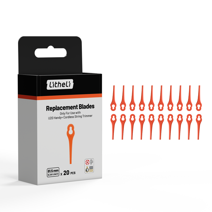Utheli Ersatzmesser SL5 mm (20 Stück) - Für Handy+ U20 Bürstenmotor Gras-Trimmer