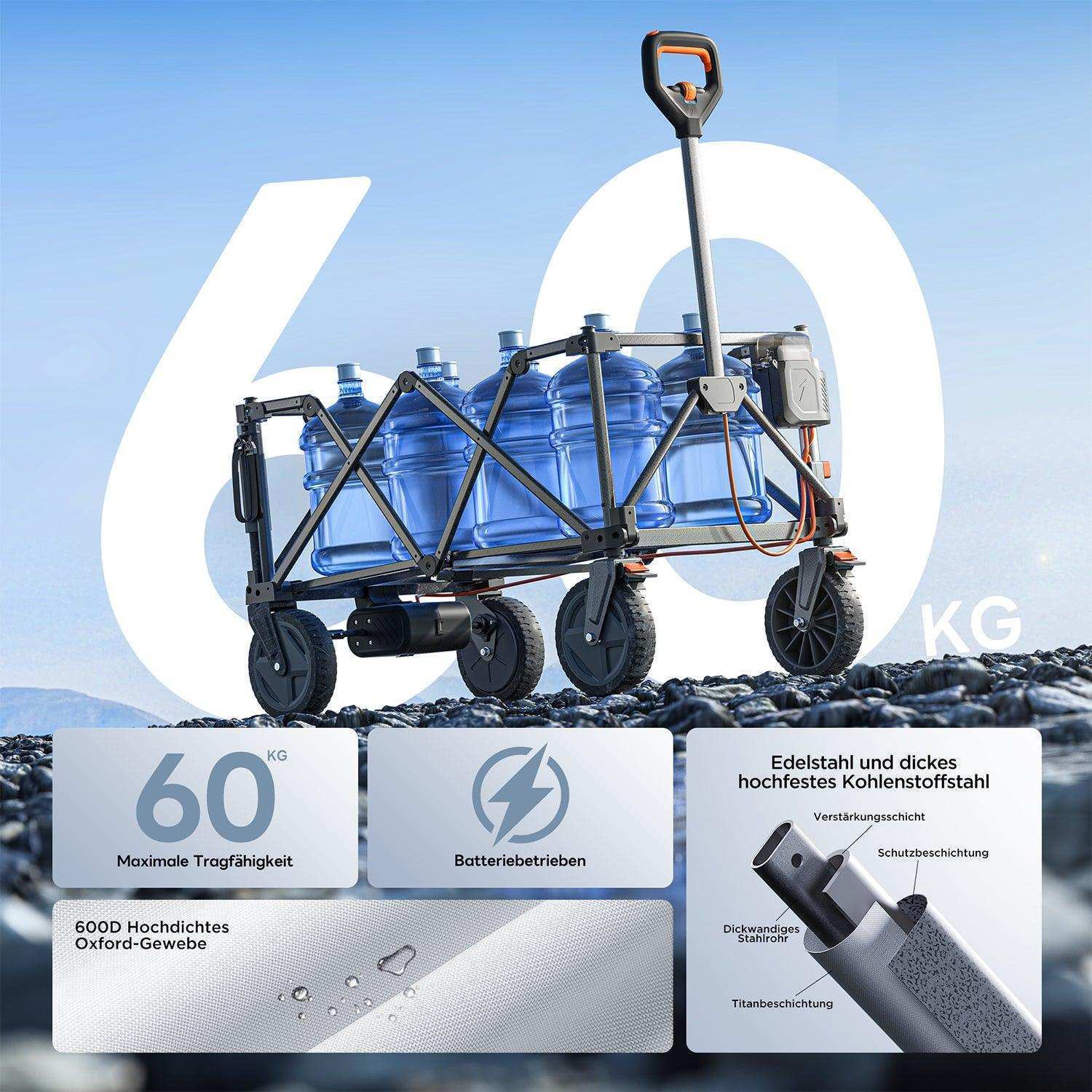 IPX4 wasserfestes Batteriefach – Litheli eWagon robust bei jedem Wetter