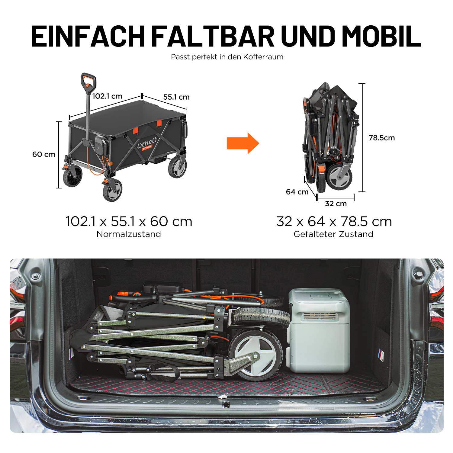 Litheli W1 PRO : Der ultimative Elektro-Campingwagen mit Powerbank