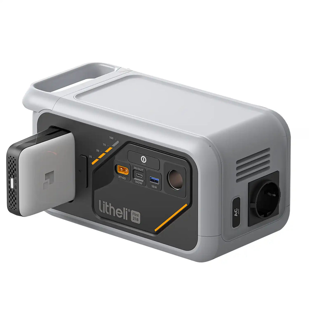 Litheli B218 tragbare Powerstation mit 142 Wh Kapazität und austauschbarem Akku, kompakt und leicht für Camping und Notfälle