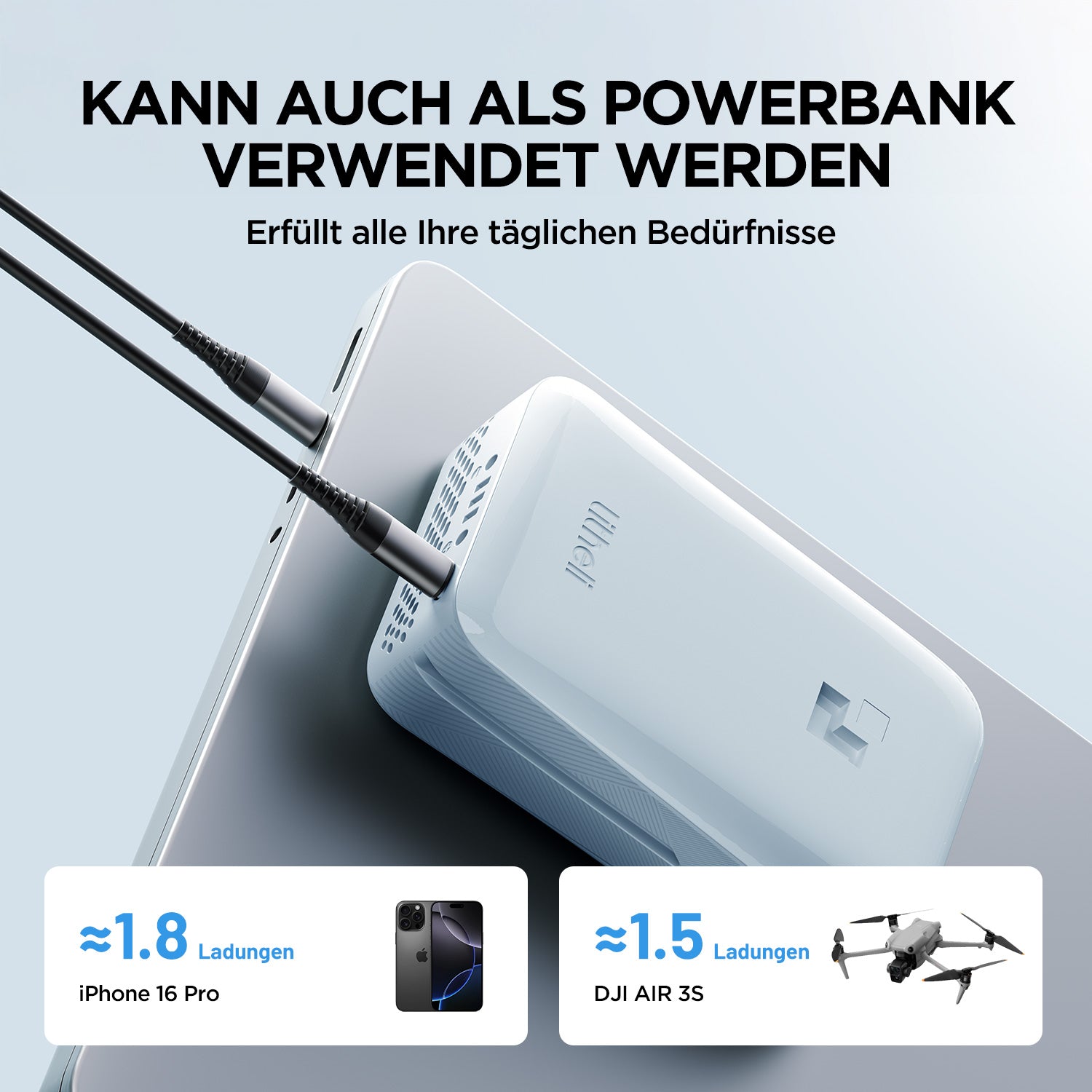 Litheli 4,0Ah 20 V 2-in-1 Werkzeugakku & Powerbank