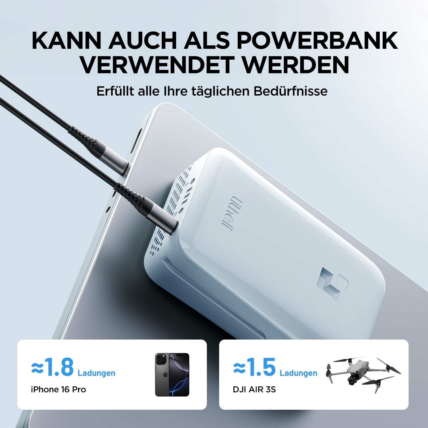Litheli 2,0 Ah 20 V 2-in-1 Werkzeugakku & Powerbank
