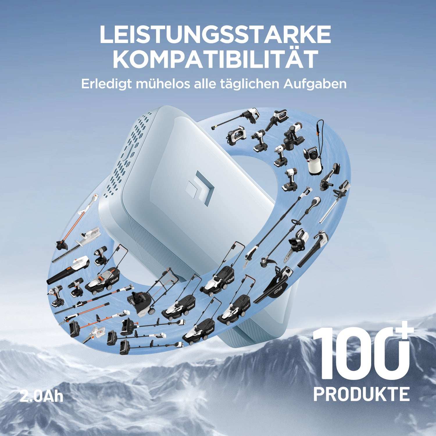 Litheli 2,0 Ah 20 V 2-in-1 Werkzeugakku & Powerbank