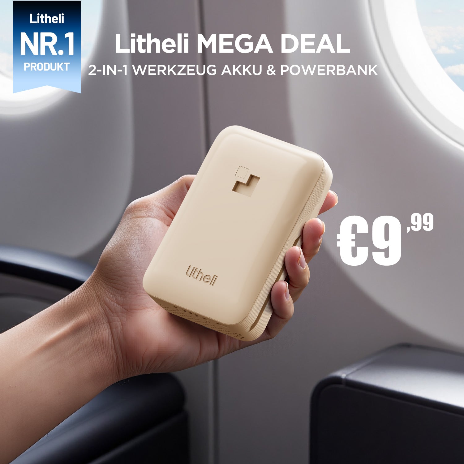Litheli 4,0Ah 20 V 2-in-1 Werkzeugakku & Powerbank