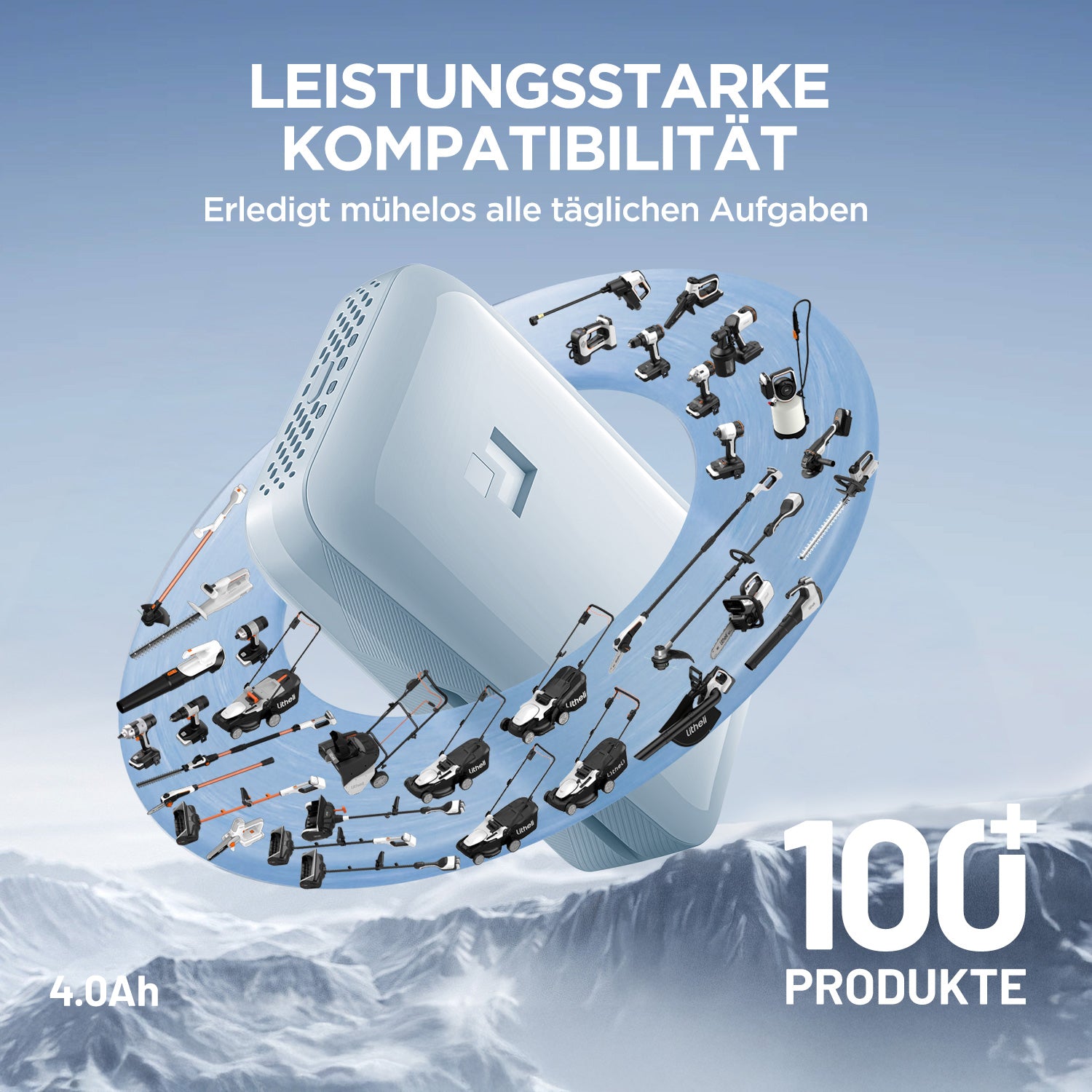Litheli 4,0Ah 20 V 2-in-1 Werkzeugakku & Powerbank