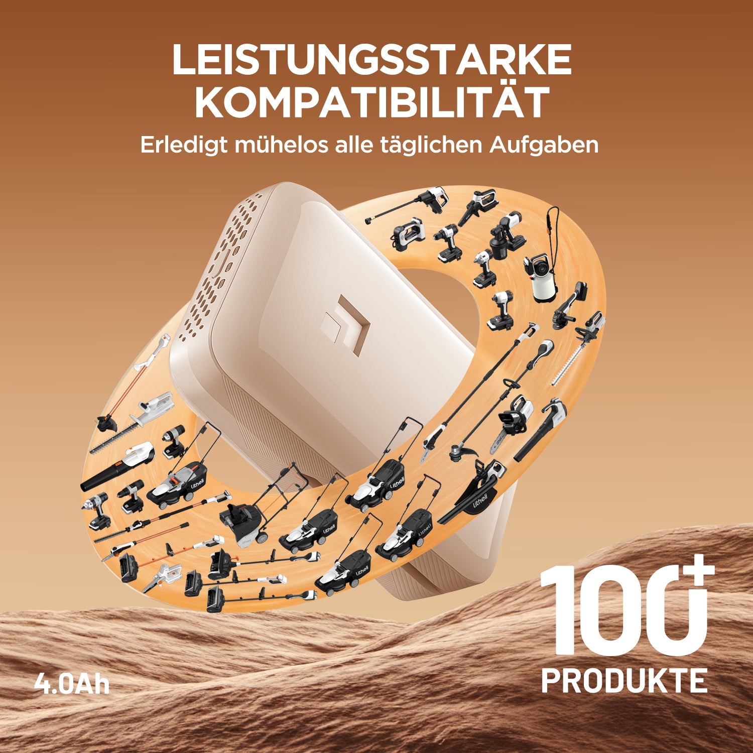Litheli 4,0Ah 20 V 2-in-1 Werkzeugakku & Powerbank