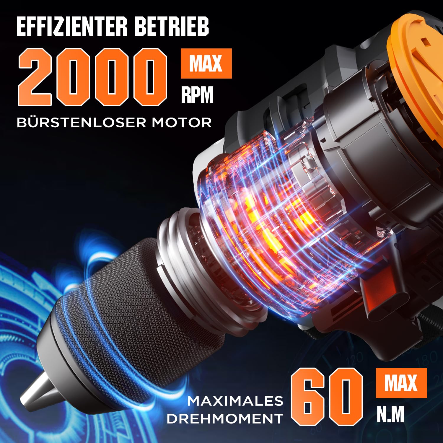 Litheli 20V Akku-Bohrschrauber: Kraftvoller Bürstenmotor, 2,0 Ah Akku | Ideal für Heimwerkerarbeiten