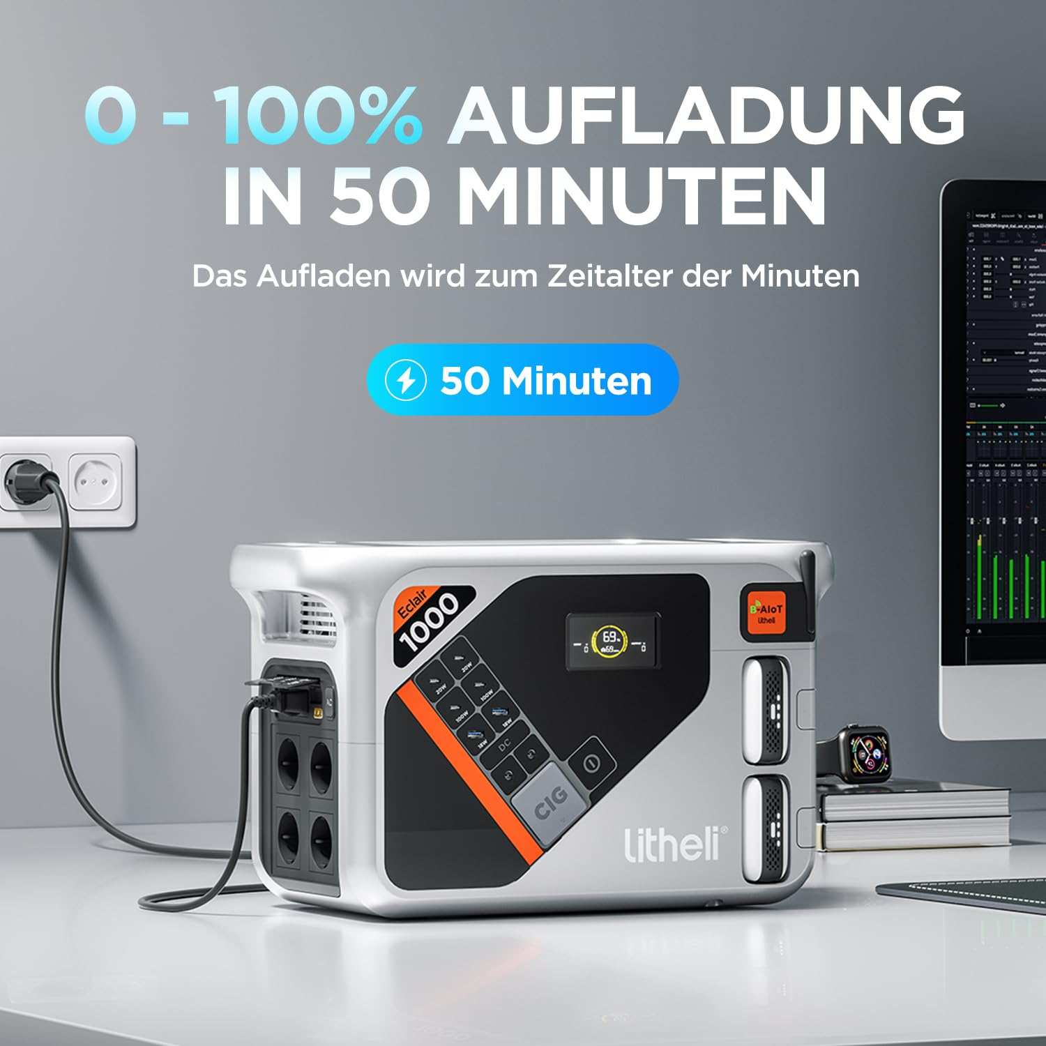 Litheli B1000 Tragbare Powerstation | 1069 Wh / 921 Wh