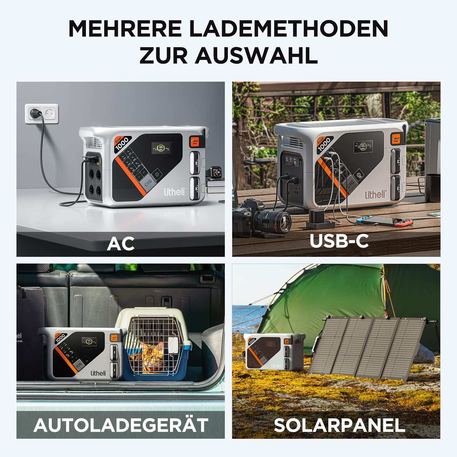 Litheli B1000 Tragbare Powerstation | 1069 Wh / 921 Wh