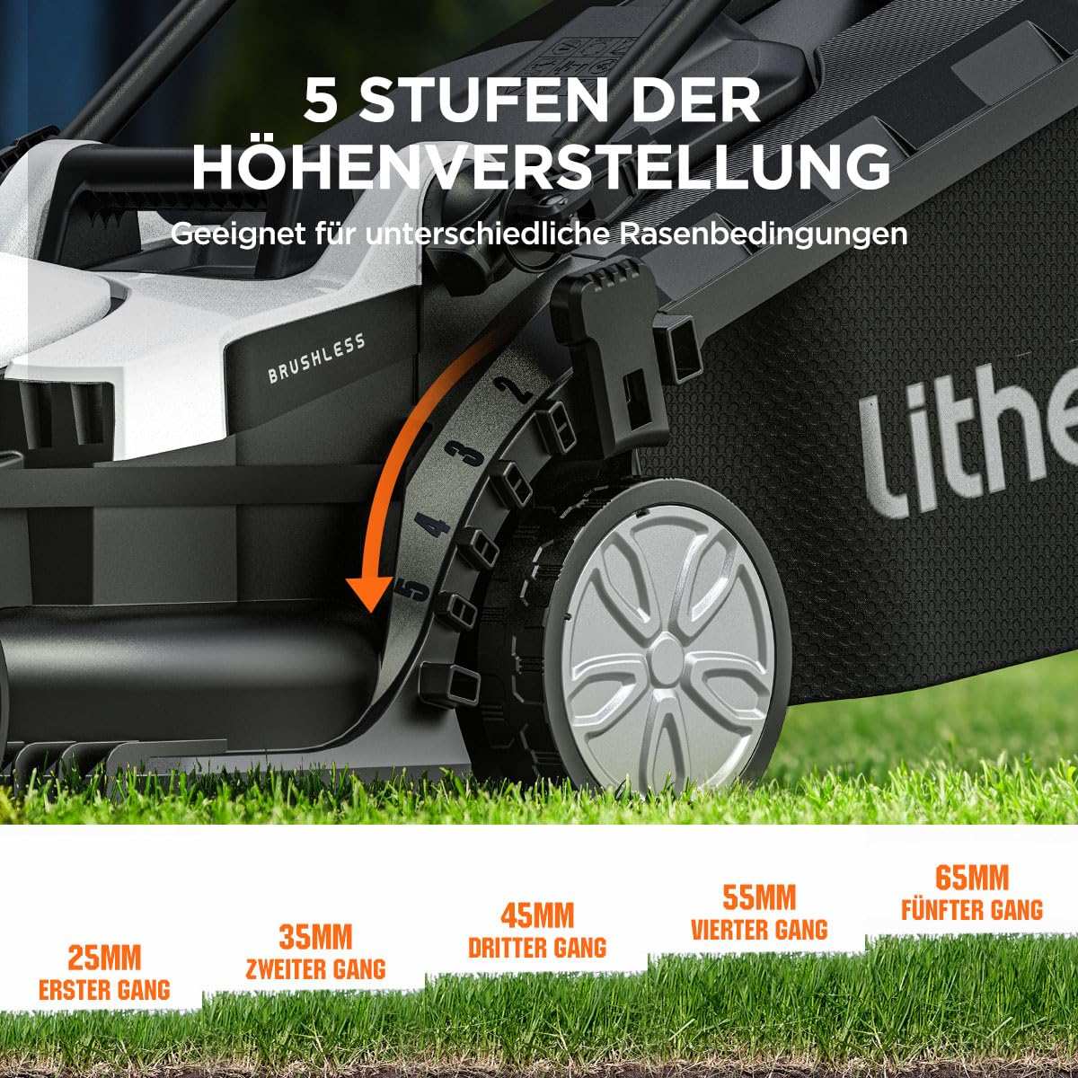 20V U20 33 cm 4,0 Ah Akku-Bürstenloser Rasenmäher (Ohne Akku)