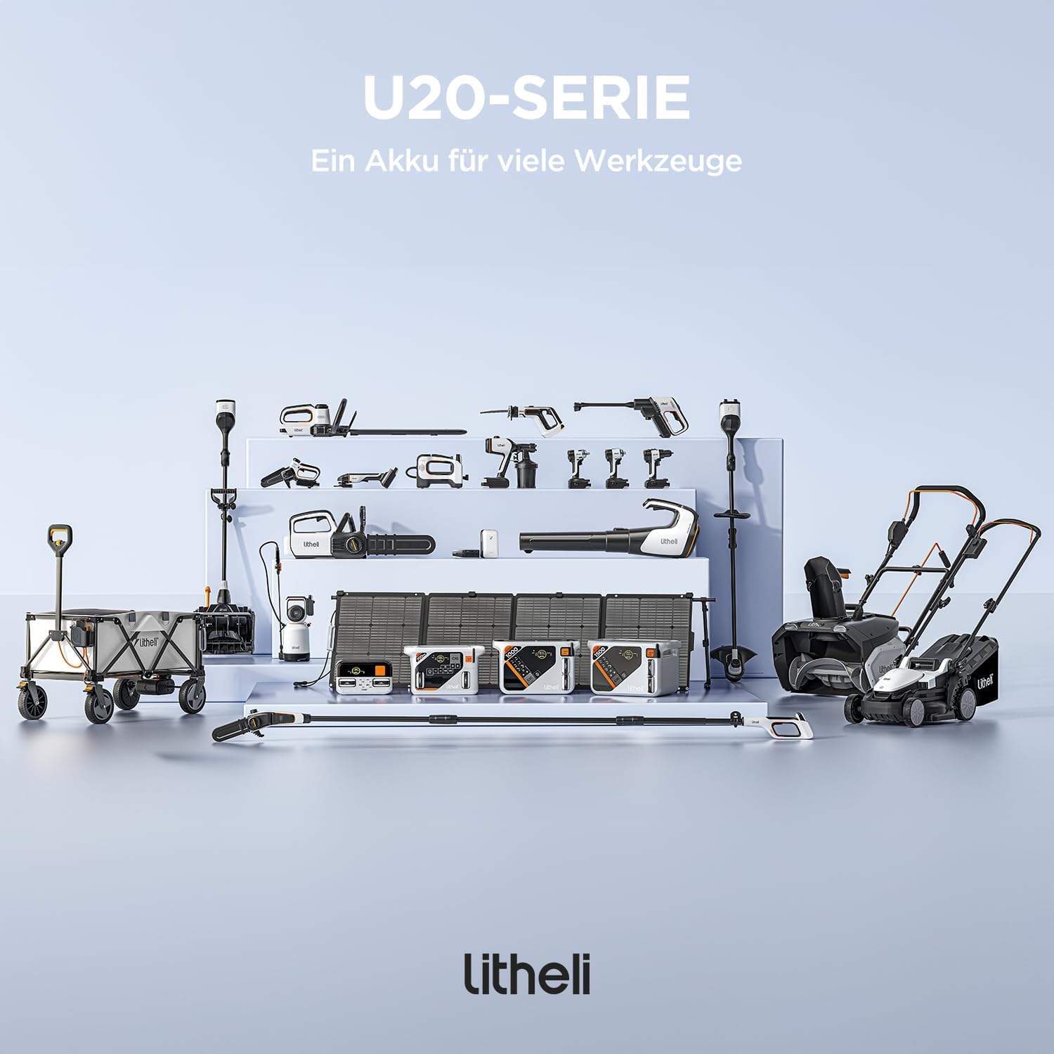 Litheli 20V Akku Winkelschleifer 125 mm | mit 4.0Ah Akku – Brushless Motor(Ohne Akku)