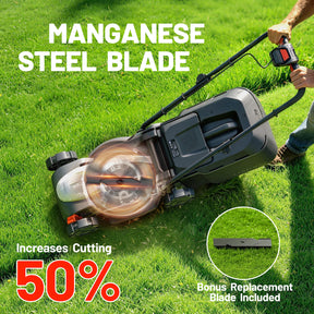 Neu im Sortiment | U20 20V 33cm Akku-Rasenmäher | 5,0 Ah Akku inklusive | Müheloses Mähen bis zu 260 m² | Leise & leicht | 5-fache Schnitthöhenverstellung