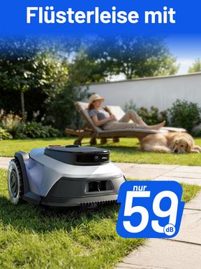 Litheli FYELD 500 KI-Vision Rasenmähroboter | Kabelloser Smart Mäher ohne Begrenzungsdraht | App Steuerung & automatische Kartierung