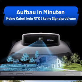 Litheli FYELD 500 KI-Vision Rasenmähroboter | Kabelloser Smart Mäher ohne Begrenzungsdraht | App Steuerung & automatische Kartierung