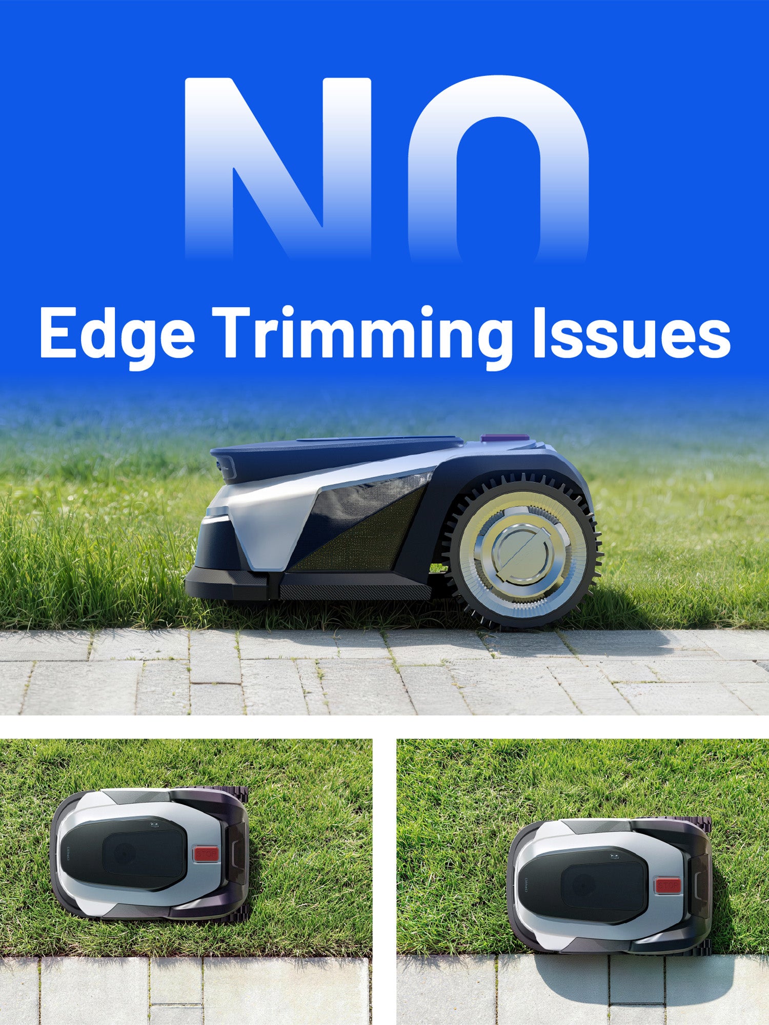 Litheli FYELD 500 KI-Vision Rasenmähroboter | Kabelloser Smart Mäher ohne Begrenzungsdraht | App Steuerung & automatische Kartierung