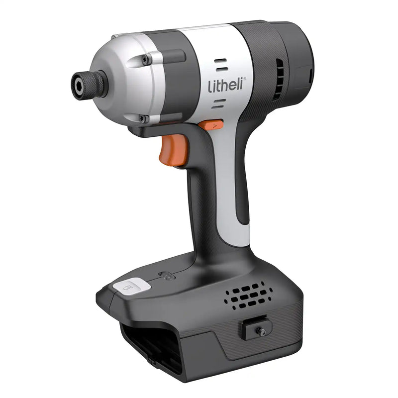 Litheli 20V Impact Drill, 1/4" Hex, 10000mAh, 180Nm, 3000 IPM, LED, Belt Clip, 21 Accessories(Ohne Akku)