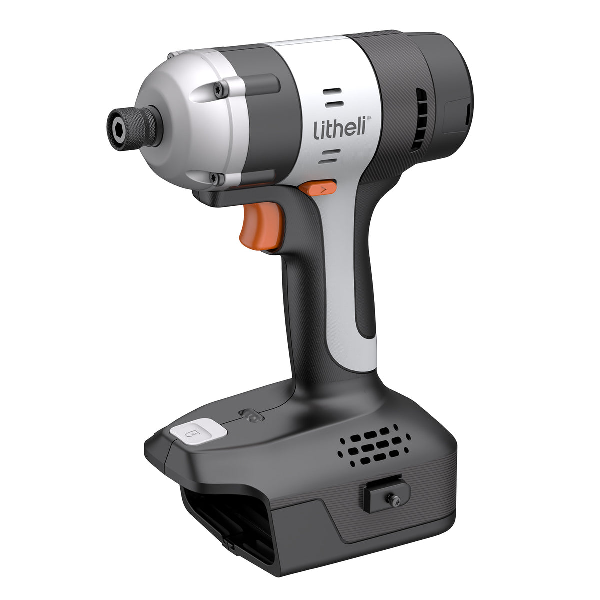 Litheli 20V Impact Drill, 1/4" Hex, 10000mAh, 180Nm, 3000 IPM, LED, Belt Clip, 21 Accessories(Ohne Akku)