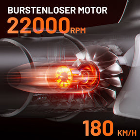 U20 2 x 20V Akku Bürstenloser Laubbläser mit 2 * 4,0Ah Akku
