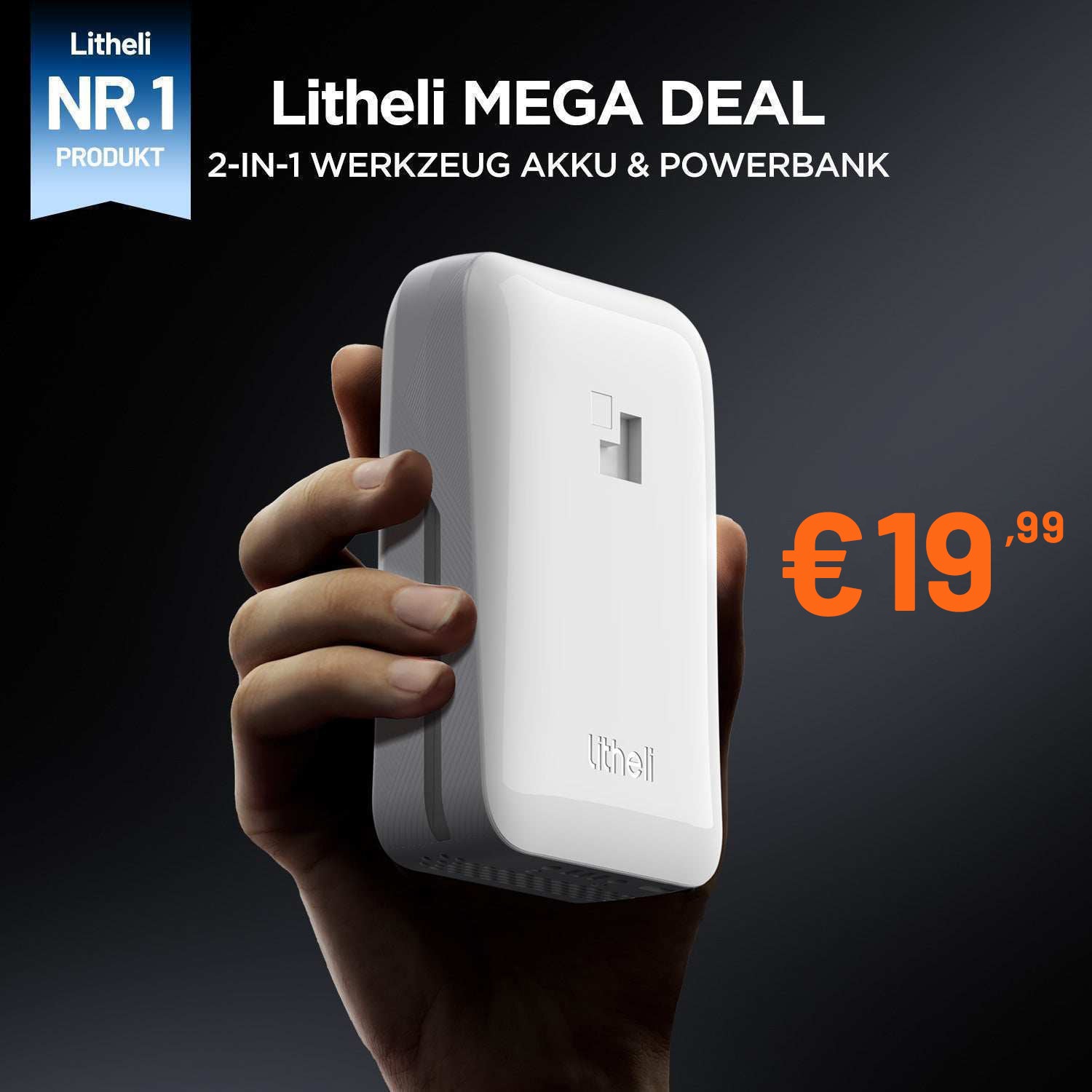 Litheli 2 * 2,0 Ah 20 V 2-in-1 Werkzeugakku & Powerbank