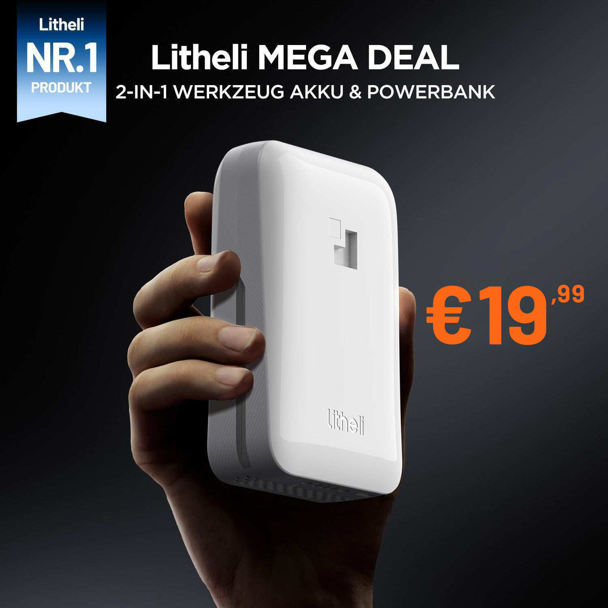 Litheli 4,0 Ah 20V 2-in-1 Werkzeugakku & Powerbank