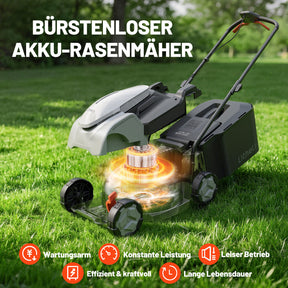 Neu im Sortiment | U20 20V 33cm Akku-Rasenmäher | 5,0 Ah Akku inklusive | Müheloses Mähen bis zu 260 m² | Leise & leicht | 5-fache Schnitthöhenverstellung