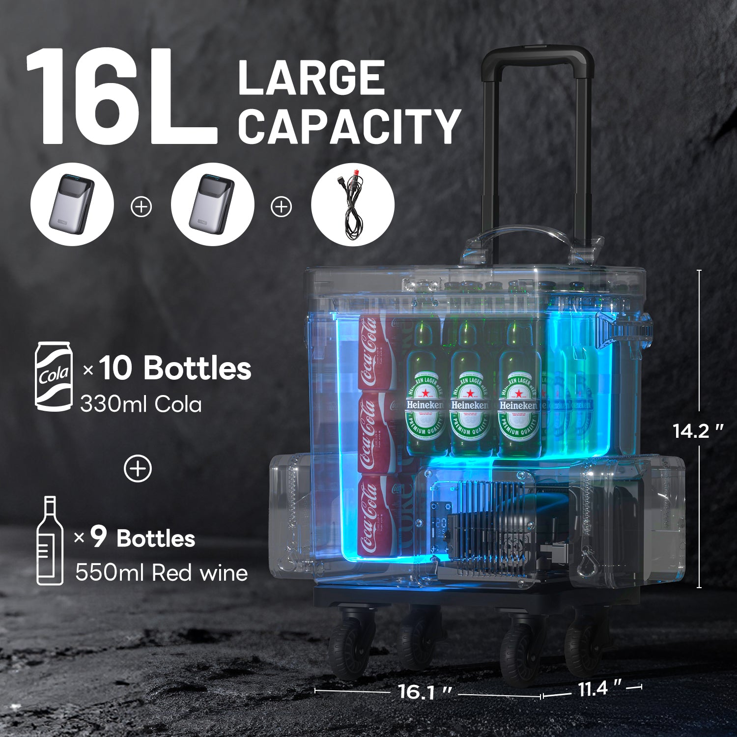 Litheli FrozenPack: Der erste Auto-Kühlrucksack | inkl. 2 × 4,0-Ah-Akkus | 20 L / 21 QT