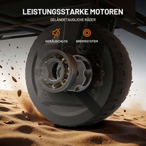 Litheli V100 Grey Elektro-Campingwagen mit Powerbank und All-Terrain-Reifen für Strand, Camping und Garten