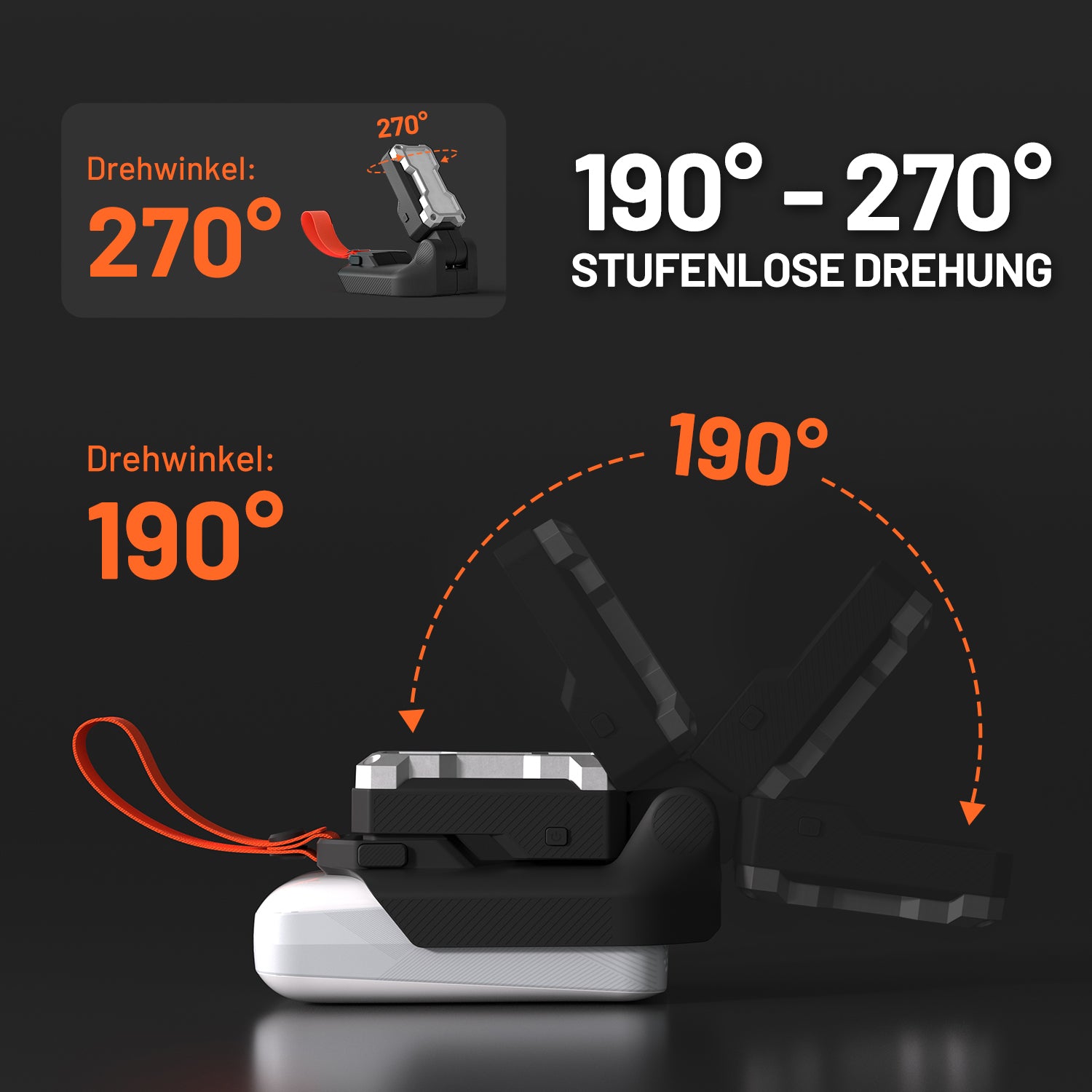 Litheli U20 20V Akku-LED-Arbeitsleuchte mit Akku