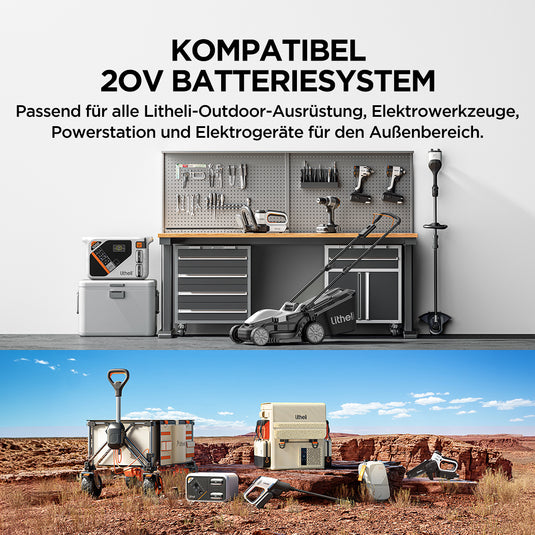 2,0 Ah 20 V 2-in-1 Werkzeugakku & Powerbank