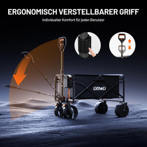 Robuster Campingwagen mit stabilem Stahlrahmen und wasserdichtem Gewebe für alle Wetterbedingungen