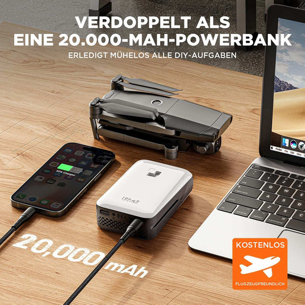 Klappbarer Griff für platzsparende vertikale Lagerung im Gartenhaus oder in der Garage