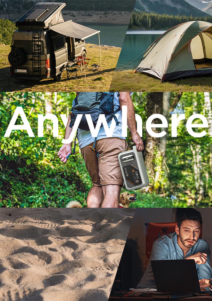 Tragbare Powerstation für Camping, Wohnmobil, Zelt, Outdoor-Abenteuer, Strand und Home-Office – zuverlässige Energie überall
