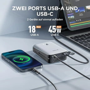 U20 20V Akku Teleskop Heckenschere & Hochentaster mit Akku 2,0Ah