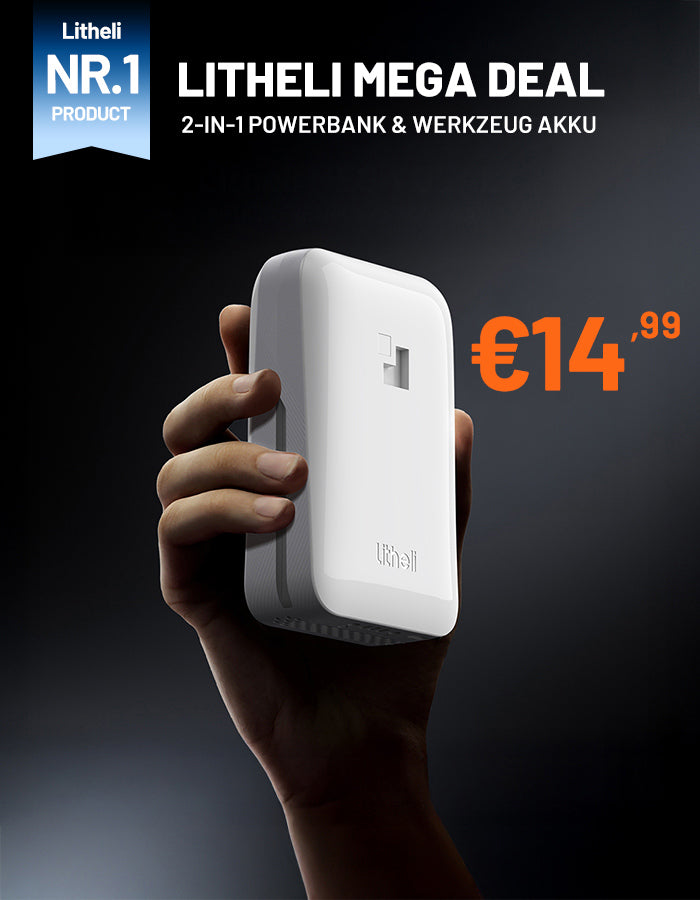 Litheli 2-in-1 Powerbank und Werkzeug Akku im Angebot für 14,99 €