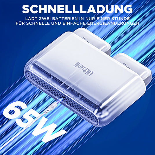 Handy+ U20 37 cm Kabelloser Rasenmäher | Inklusive 2 x 4,0 Ah SE Batterien | Müheloses Mähen von Rasenflächen bis zu 240 m²