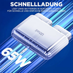 Handy+ U20 2 x 20V 37 cm Kabelloser Rasenmäher | Inklusive 2 × 4,0 Ah SE-Akkus | Müheloses Mähen von Rasenflächen bis zu 300 m²