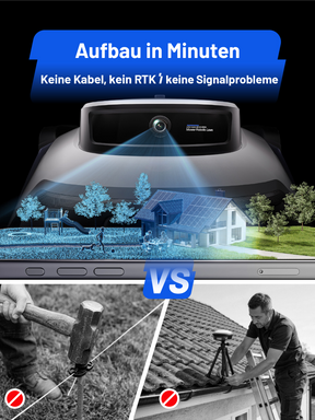 Litheli FYELD 500 KI-Vision Rasenmähroboter | Kabelloser Smart Mäher ohne Begrenzungsdraht | App Steuerung & automatische Kartierung