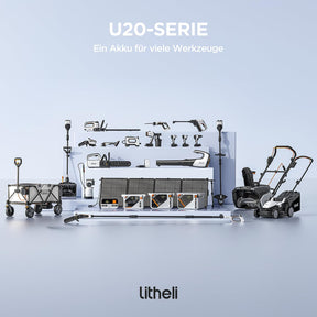 Litheli U20 Akku System Kompatibilität - Ein Akku für alle Gartengeräte der U20 Serie