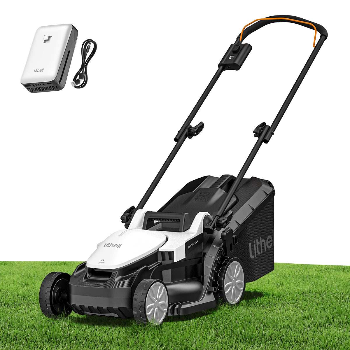 Litheli U20 33 cm Akku-Rasenmäher mit bürstenlosem oder Bürstenmotor, 4,0 Ah Akku-Optionen für kleine und mittelgroße Gärten