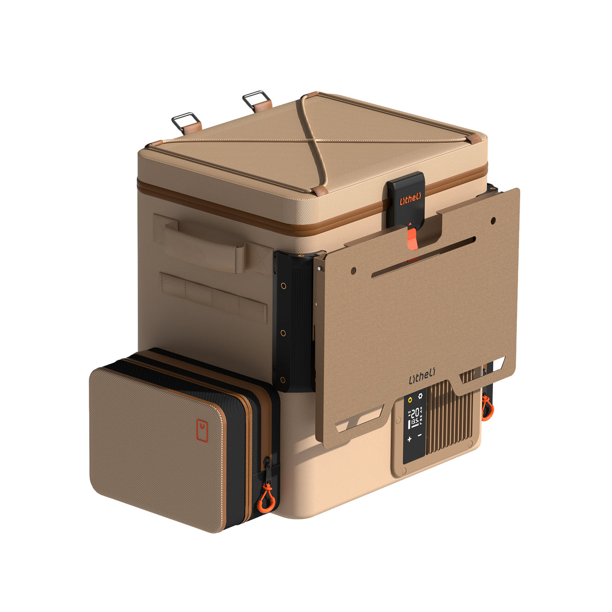 Litheli FrozenPack 20L Kompressor-Kühlbox Neu 2026 | Tragbarer Autokühlschrank mit 12V-Anschluss(Ohne Akku)