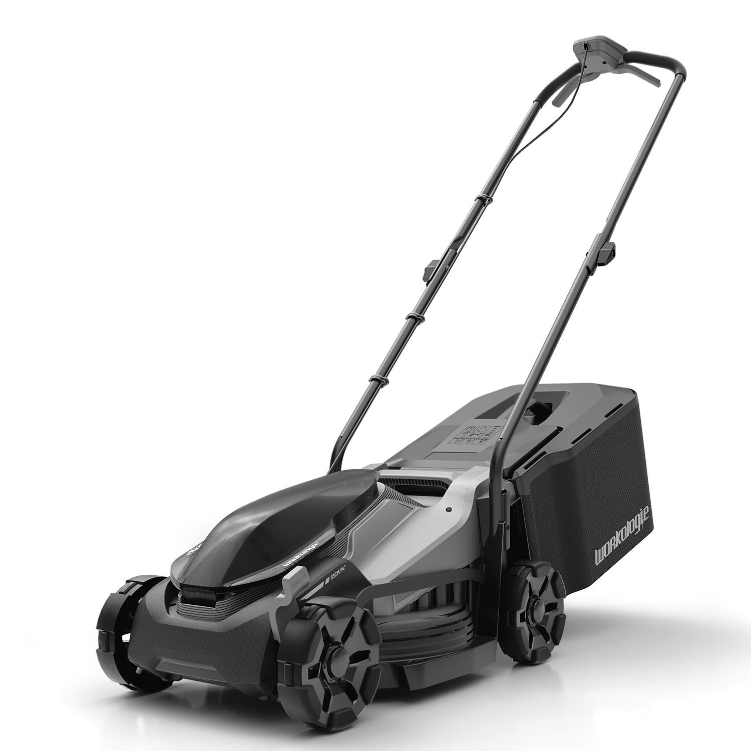 Bürstenloser Akku-Rasenmäher, 20V, 33 cm Schnittbreite, 5-fache Schnitthöhenverstellung (25-65 mm), Schnitthöhe, 7.4 kg  - Ohne Akku und Ladegerät