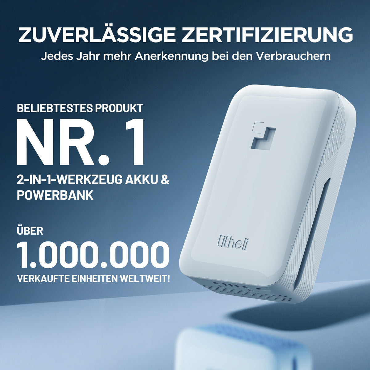 Litheli 4,0Ah 20 V 2-in-1 Werkzeugakku & Powerbank
