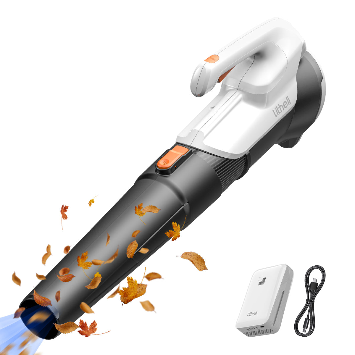 Laubbläser Akku 5200 MAh - Mini Bürstenloser Laubbläser Bis 200 Km/h Mit Variable Geschwindigkeit