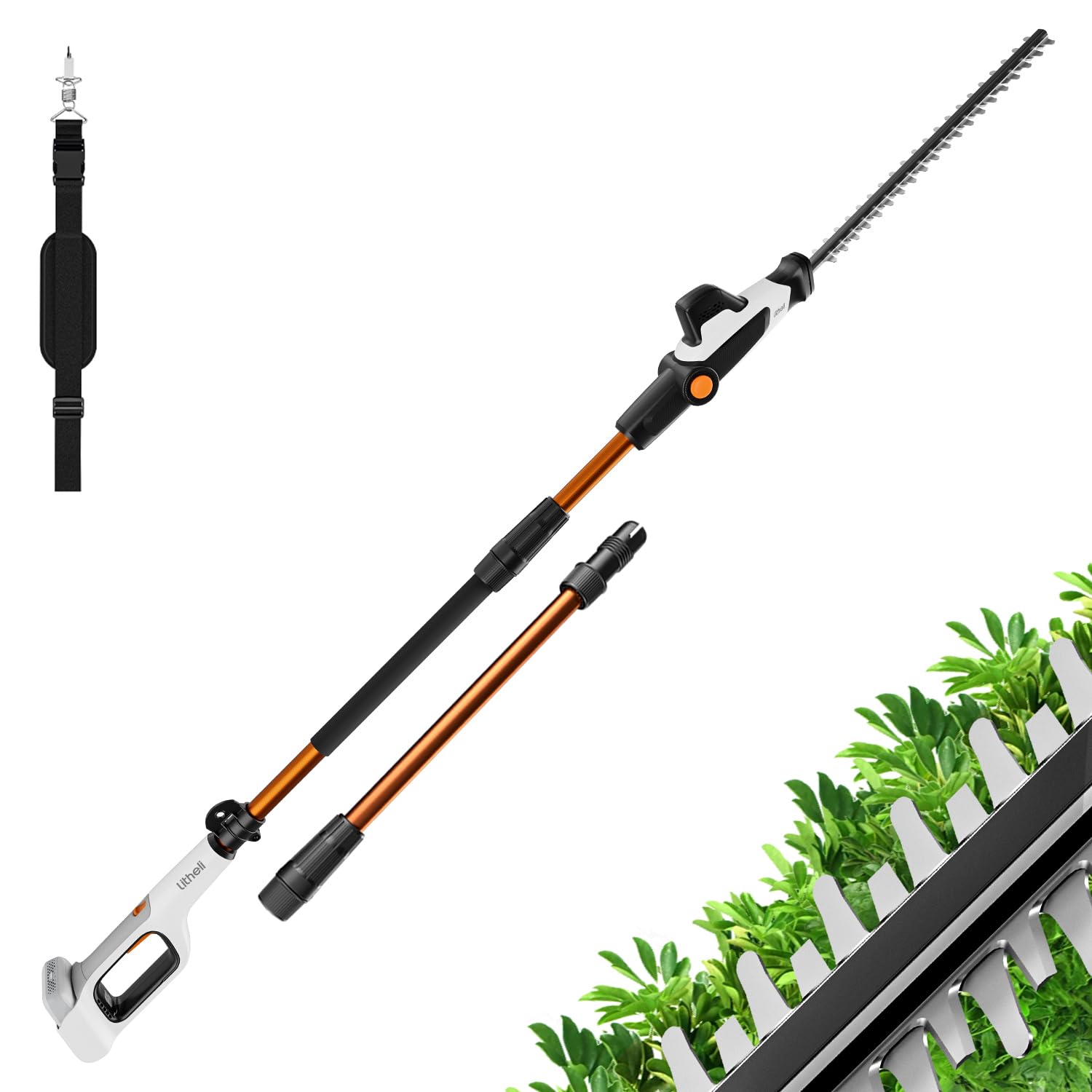 Litheli 20V Akku-Teleskop-Heckenschere mit 3,4 m Stiel und 42 cm Schnittlänge | EU-weiter Versand